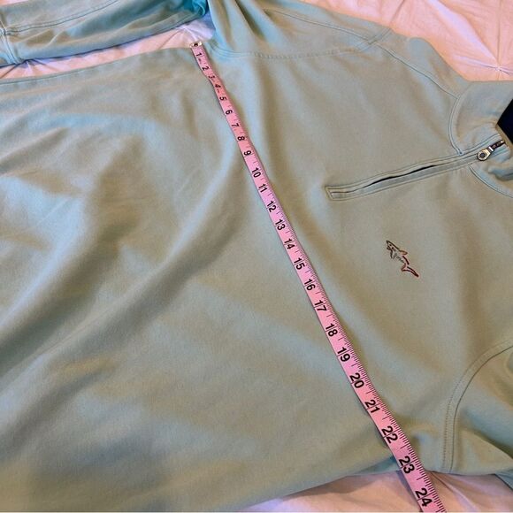 Greg Norman Male's Mint Green Quarter Zip up Golf Pullover Size Large/Grande - Picture 8 of 9